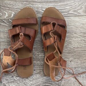 Brown Leather Women's Sandals